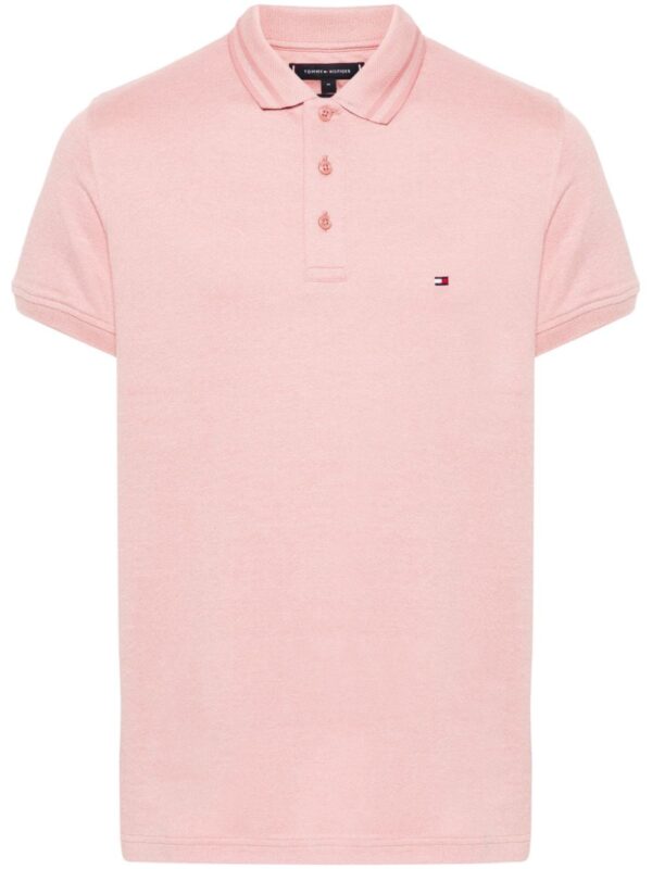 Tommy Hilfiger logo-embroidered organic cotton polo shirt