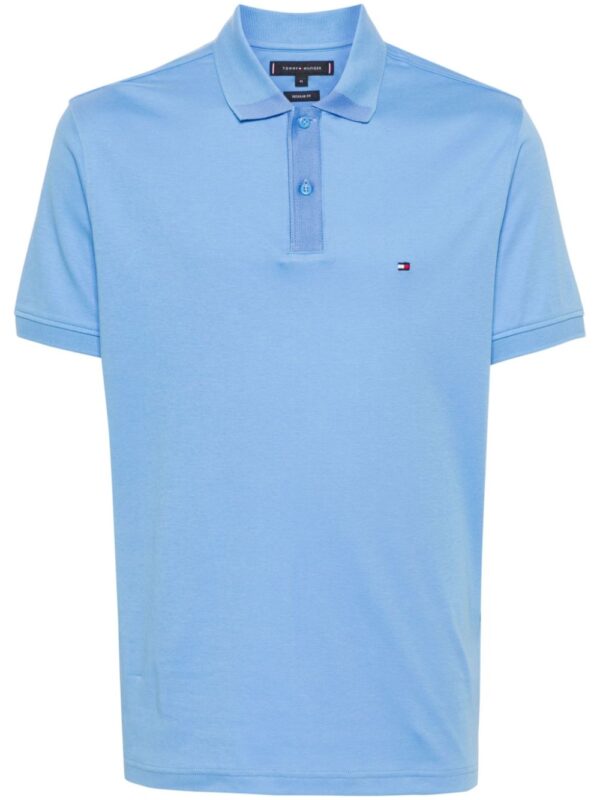 Tommy Hilfiger logo-embroidered organic cotton polo shirt