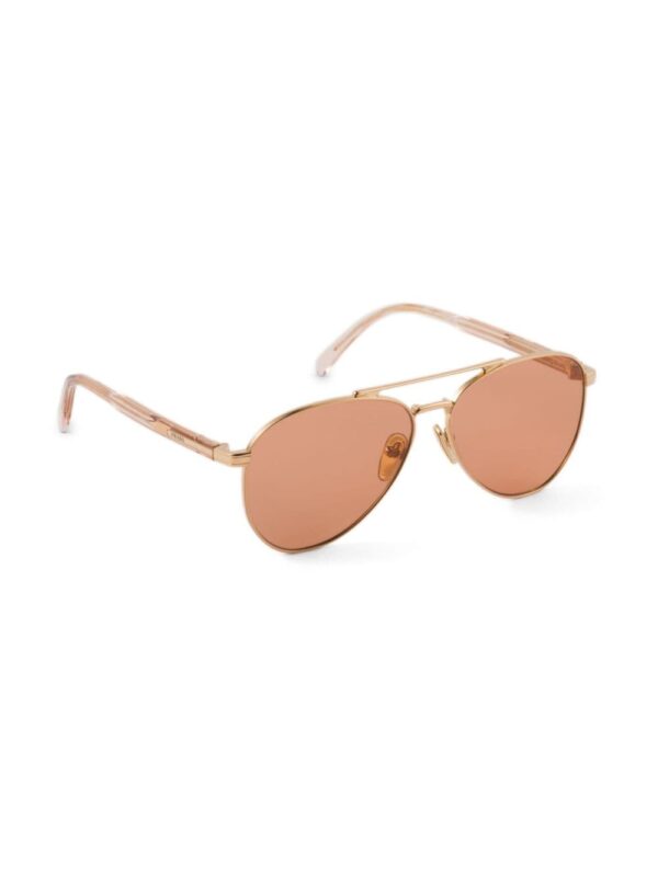Prada Eyewear engraved logo pilot-frame sunglasses - Image 4
