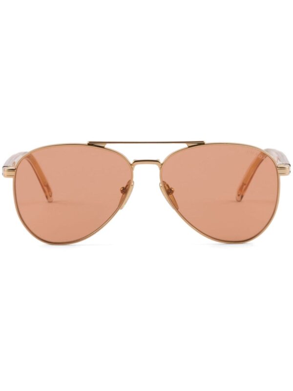 Prada Eyewear engraved logo pilot-frame sunglasses