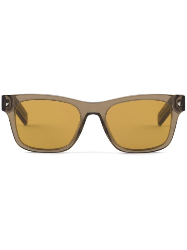 Prada Eyewear striped metal detail rectangle-frame sunglasses