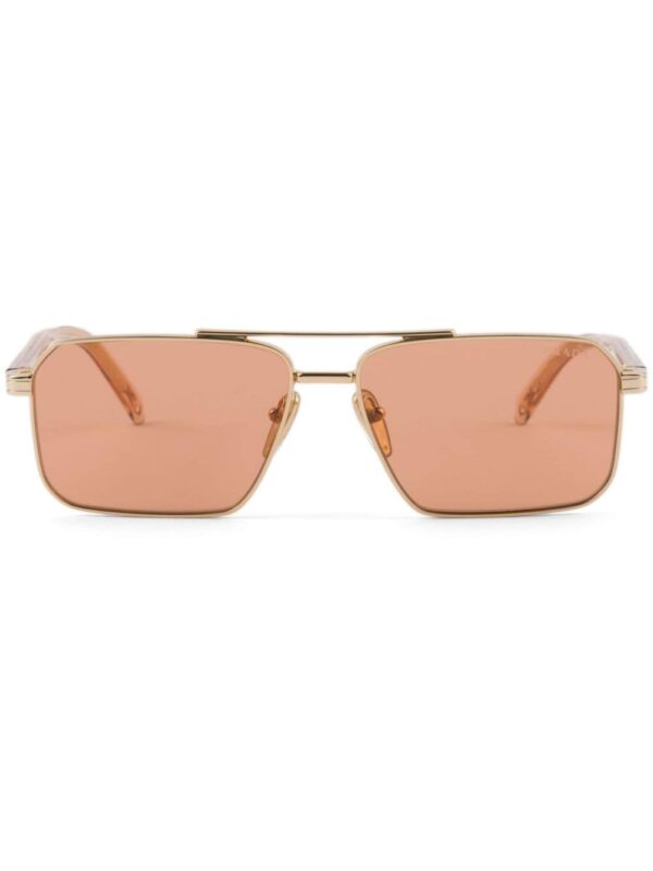Prada Eyewear logo-engraved rectangle-frame sunglasses