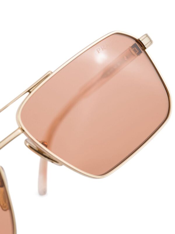 Prada Eyewear logo-engraved rectangle-frame sunglasses - Image 4