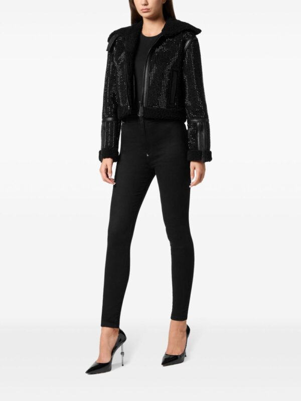 Philipp Plein  crystal shearling jacket - Image 2