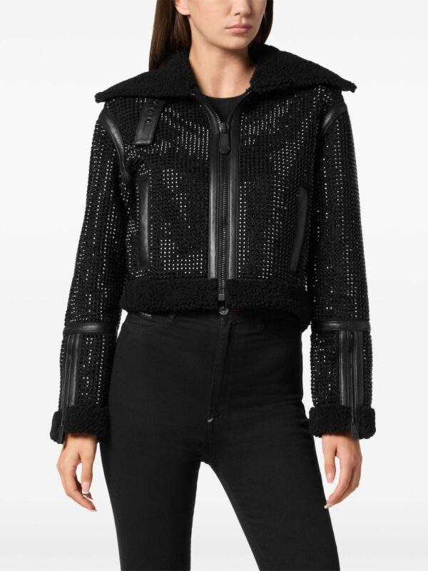 Philipp Plein  crystal shearling jacket - Image 3