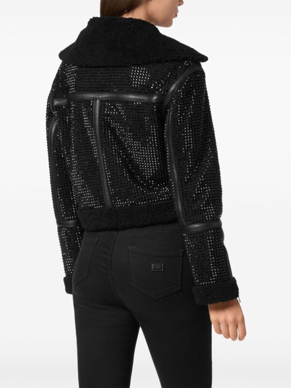 Philipp Plein  crystal shearling jacket - Image 4