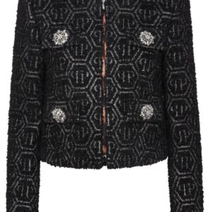 Philipp Plein  monogram tweed jacket