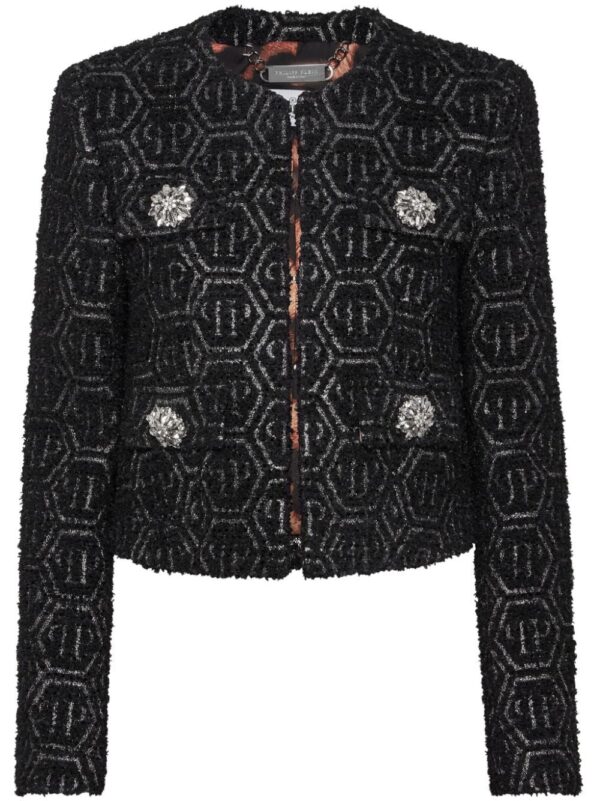 Philipp Plein  monogram tweed jacket