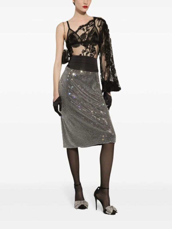 Dolce & Gabbana  crystal-embellished skirt - Image 3