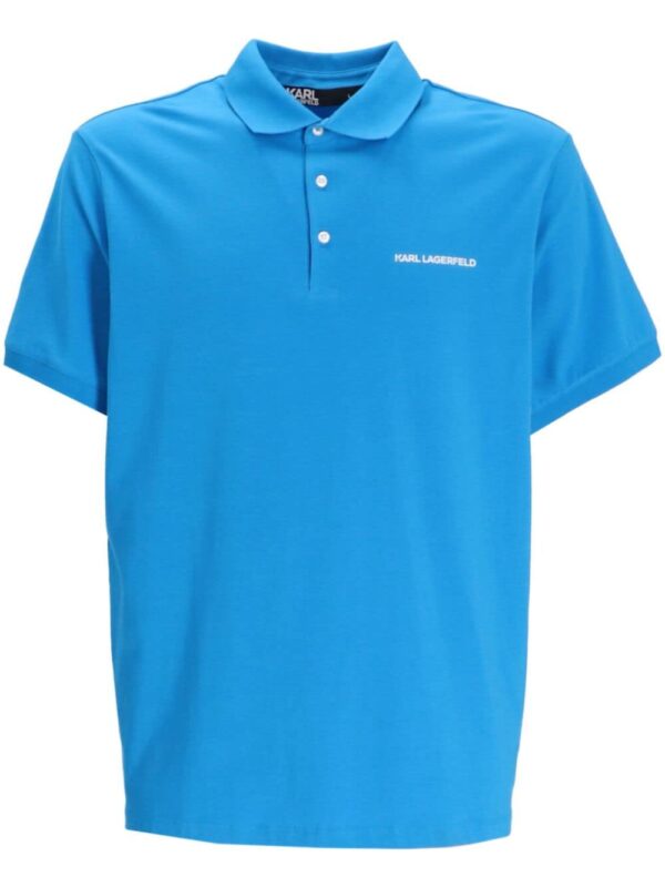 Karl Lagerfeld logo-print short-sleeve polo shirt