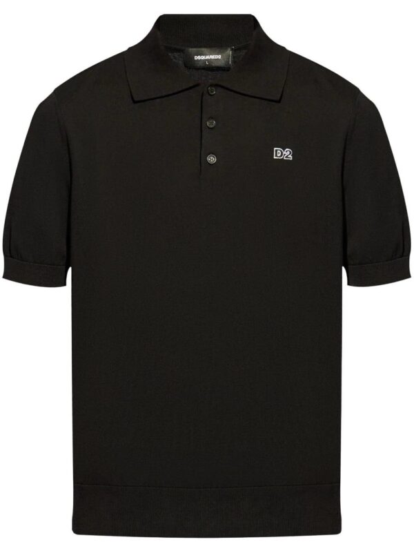 DSQUARED2  logo patch polo shirt