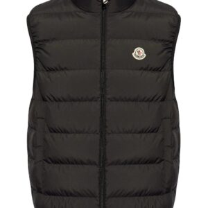Moncler  mock neck logo patch down gilet
