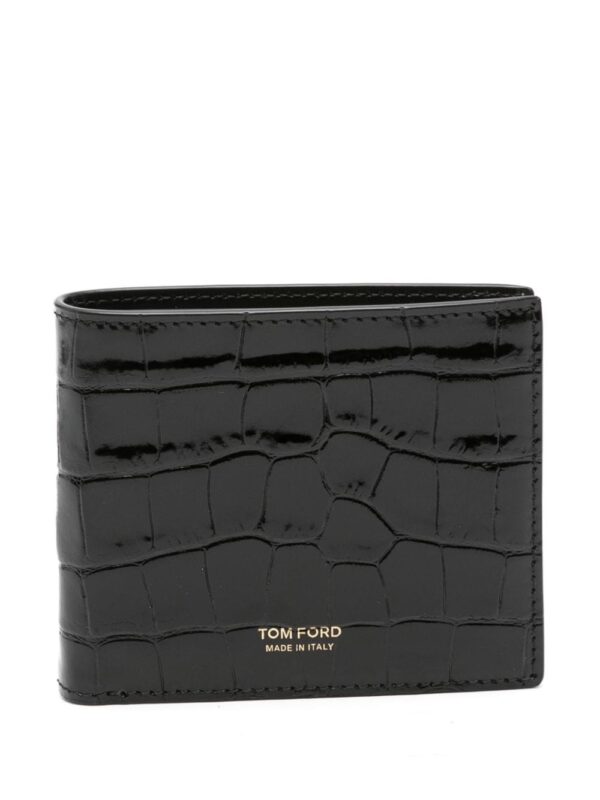 TOM FORD croc-effect glossy wallet