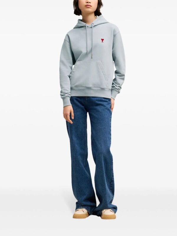 AMI Paris  Ami De Coeur-embroidered hoodie - Image 2