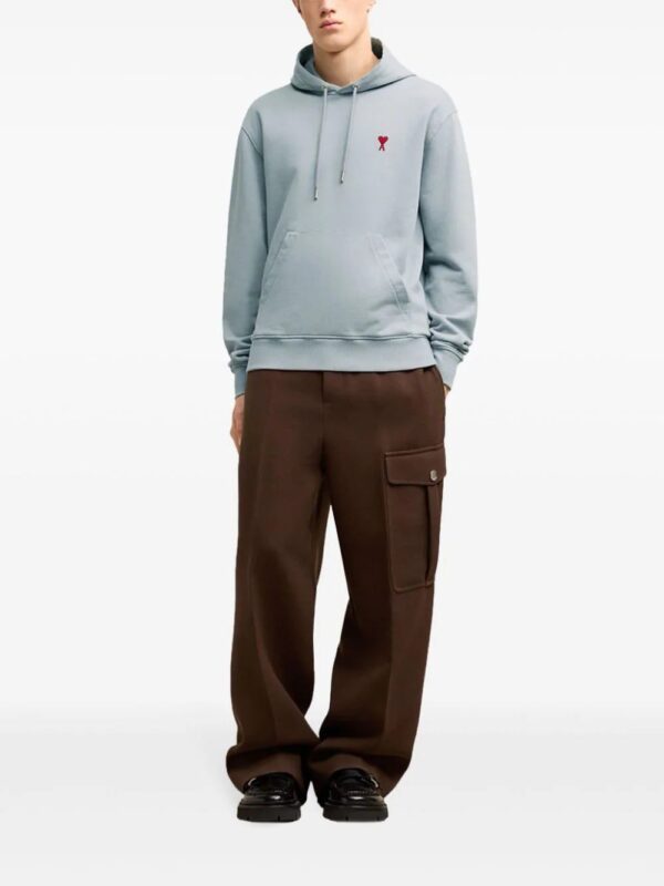 AMI Paris  Ami De Coeur-embroidered hoodie - Image 3