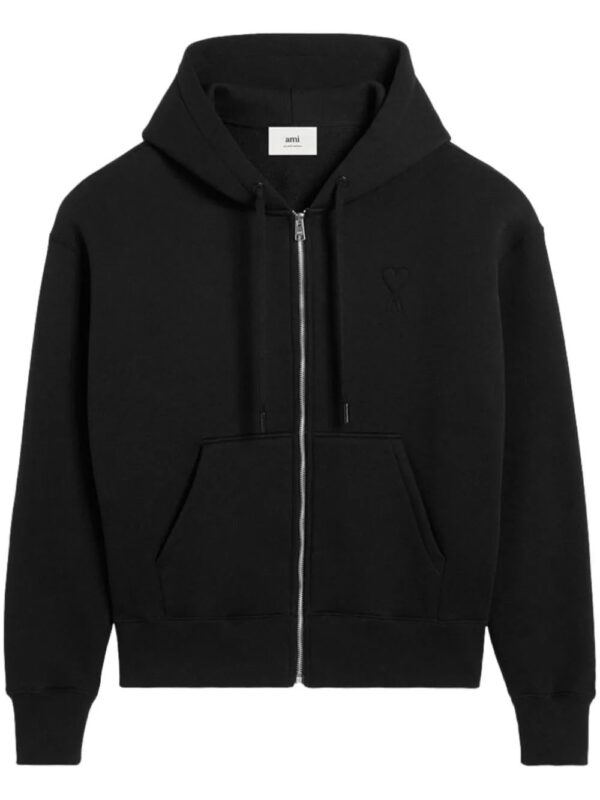 AMI Paris  Ami de Coeur zipped cotton hoodie