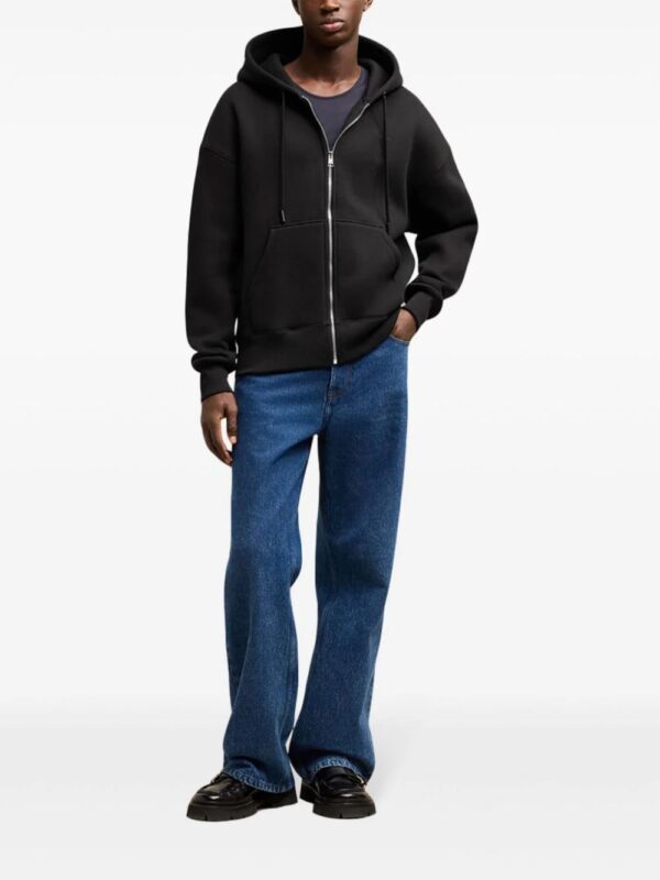 AMI Paris  Ami de Coeur zipped cotton hoodie - Image 3