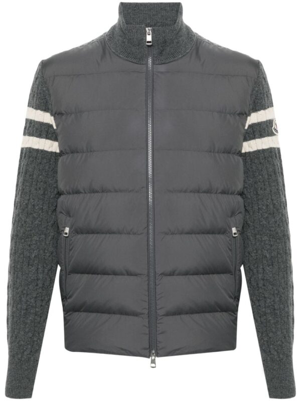 Moncler  panelled knitted padded jacket