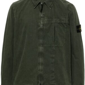 Stone Island  Compass-badge cotton shirt jacket