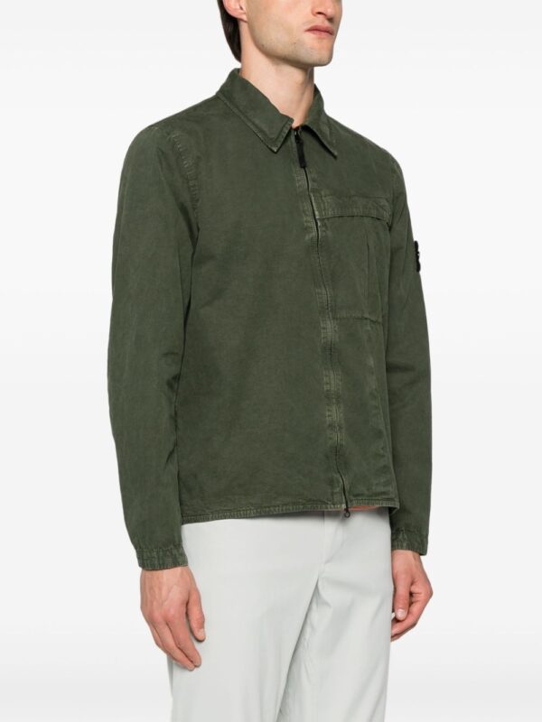 Stone Island  Compass-badge cotton shirt jacket - Image 3