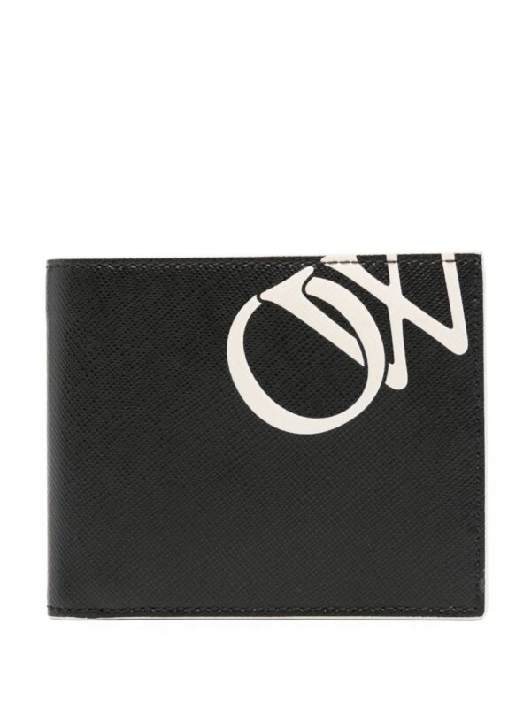 Off-White logo-print leather wallet