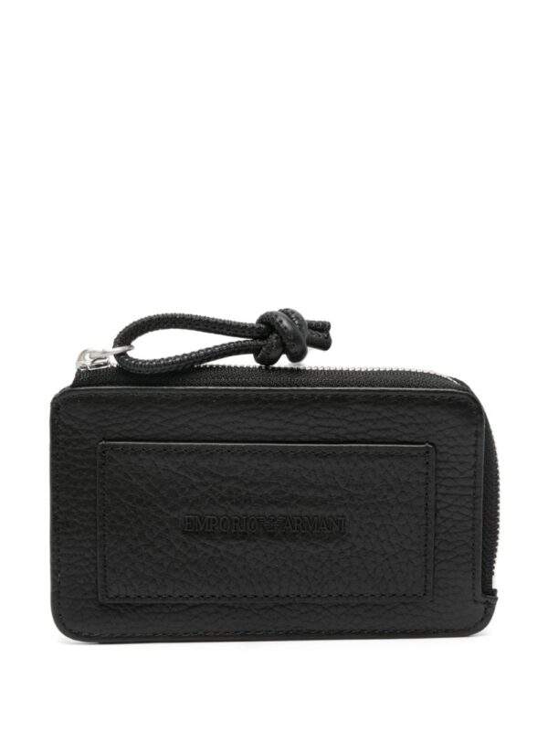 Emporio Armani logo plaque leather wallet