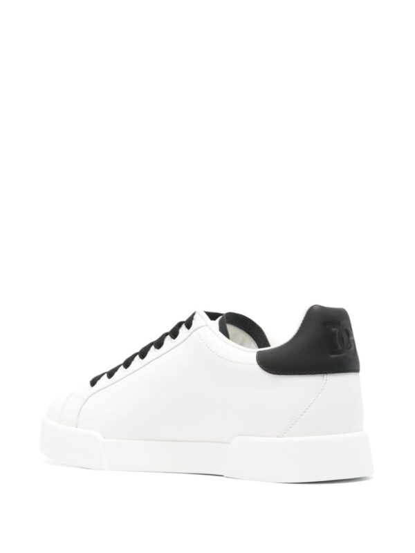 Dolce & Gabbana Portofino perforated-logo leather sneakers - Image 3