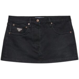 Prada  low-rise denim mini-skirt