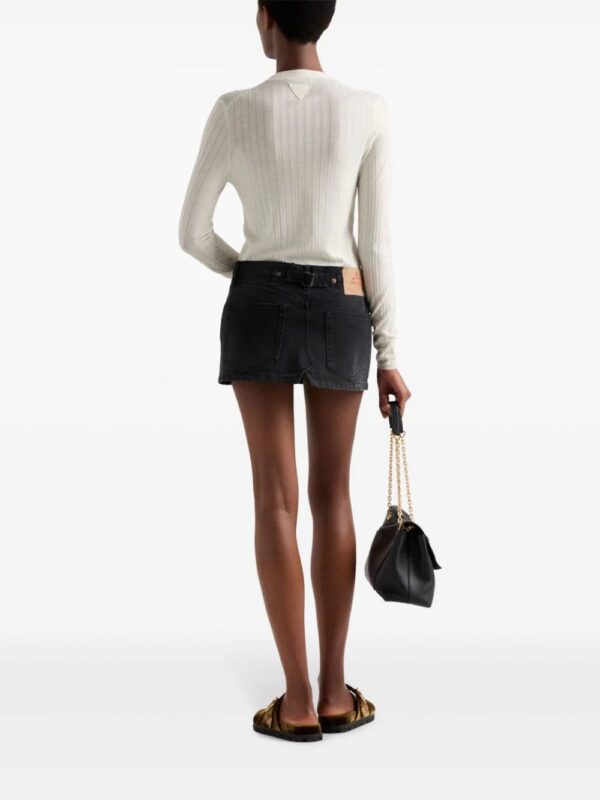 Prada  low-rise denim mini-skirt - Image 3