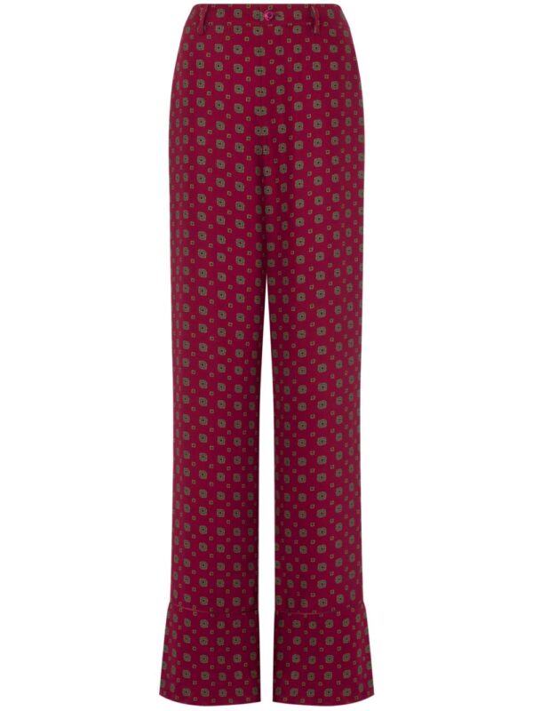 Moschino  geometric-print high-rise trousers