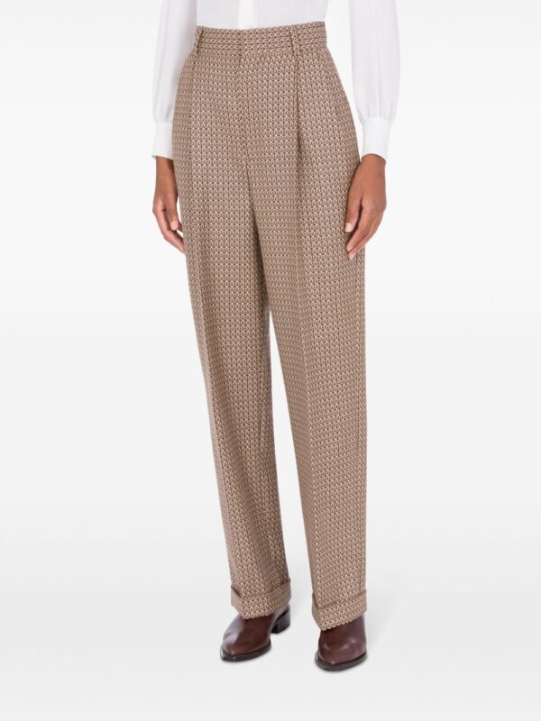 Moschino  geometric-print virgin-wool trousers - Image 2