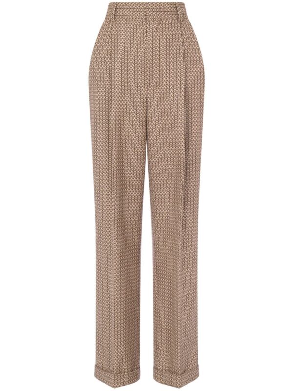 Moschino  geometric-print virgin-wool trousers