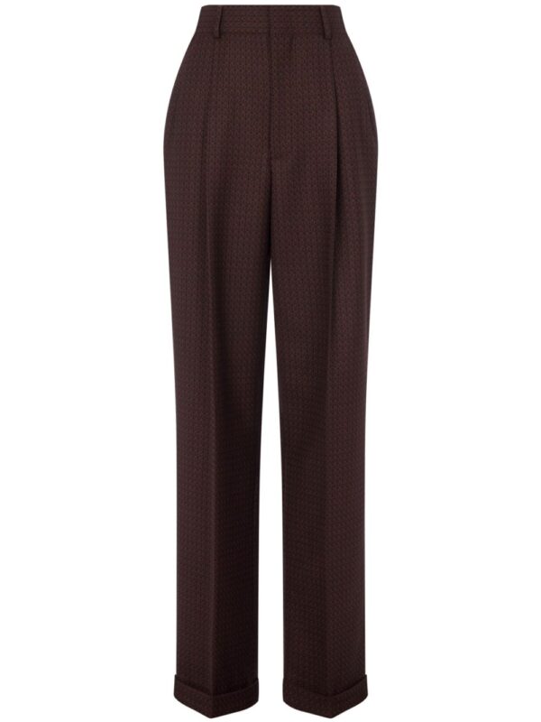 Moschino  geometric-print high-rise trousers