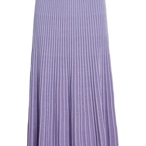 Karl Lagerfeld  metallic pleated midi skirt