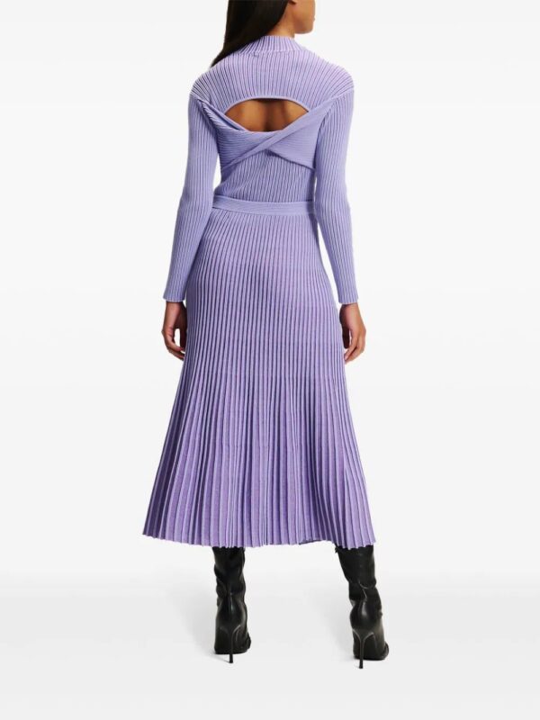Karl Lagerfeld  metallic pleated midi skirt - Image 4
