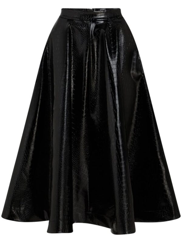 Karl Lagerfeld  faux-leather A-Line skirt