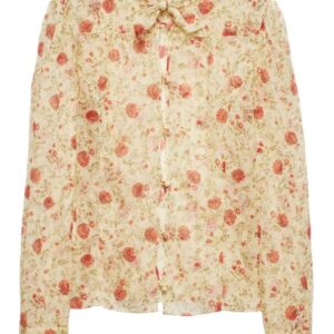 Prada  floral print silk shirt