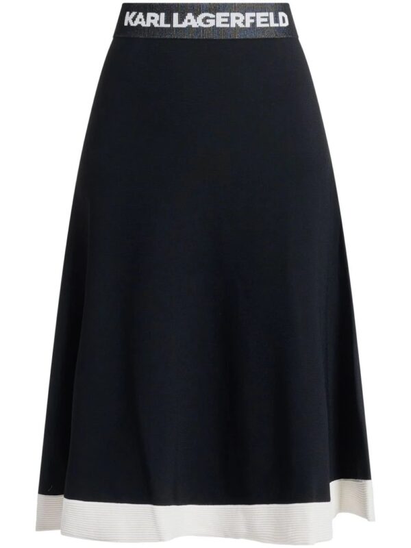 Karl Lagerfeld  flared knit skirt