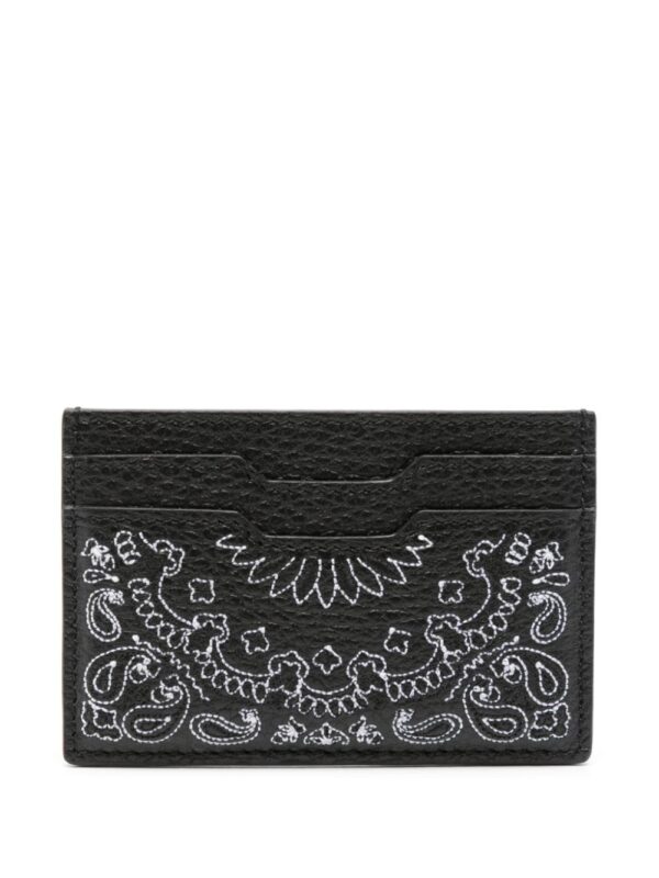 AMIRI embroidered bandana-motif cardholder