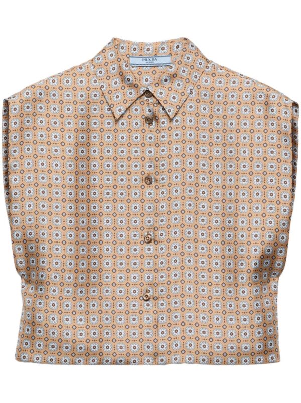 Prada  floral print silk shirt