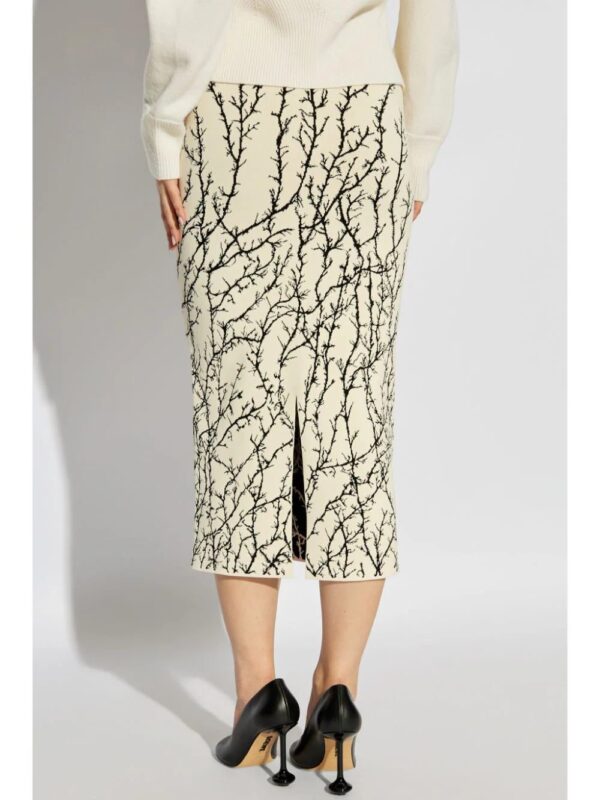 Alexander McQueen  graphic-print pencil skirt - Image 4