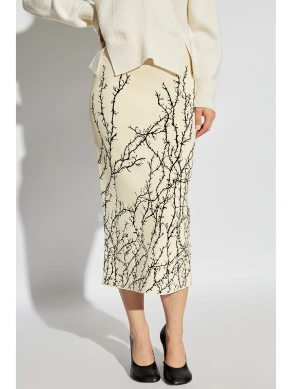 Alexander McQueen  graphic-print pencil skirt - Image 3