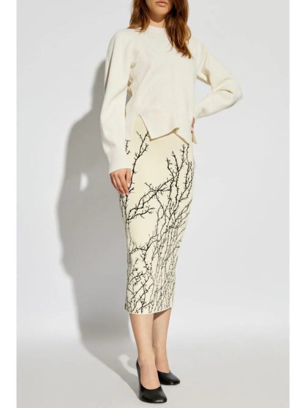 Alexander McQueen  graphic-print pencil skirt - Image 2