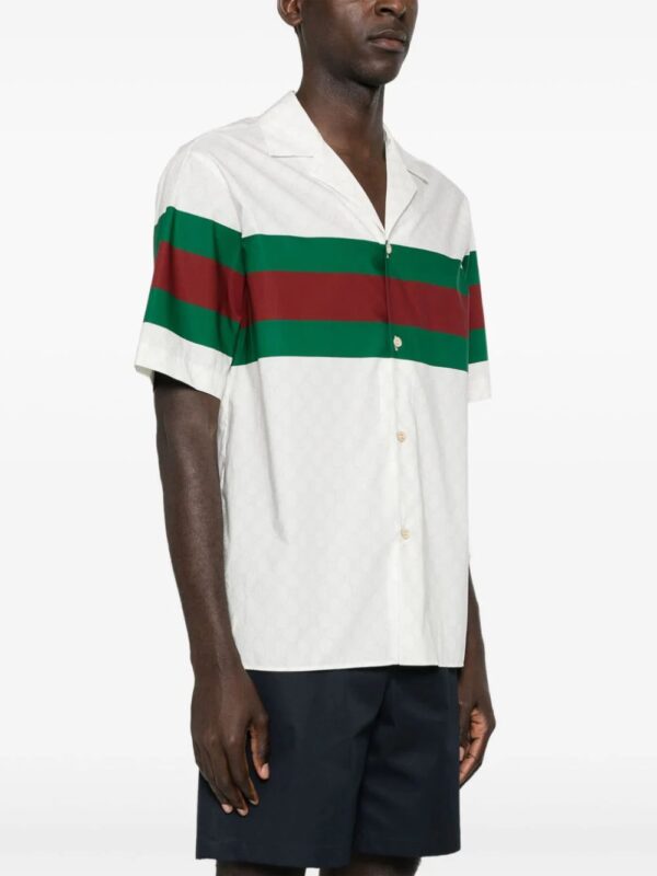 Gucci  GG Web-print cotton shirt - Image 3