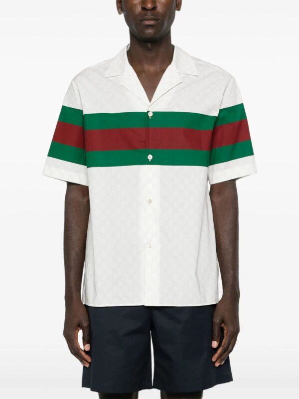 Gucci  GG Web-print cotton shirt - Image 2