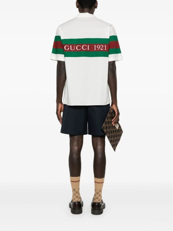 Gucci  GG Web-print cotton shirt - Image 4