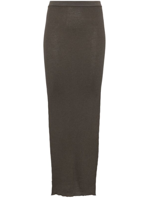 Rick Owens  ribbed knitted skirt