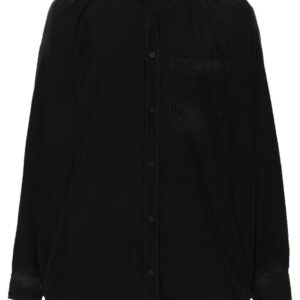 Balenciaga  logo-embroidered ripstop shirt