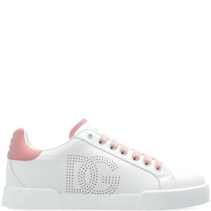Dolce & Gabbana Portofino perforated-logo leather sneakers