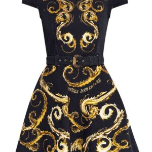 Versace Jeans Couture baroque-print belted dress